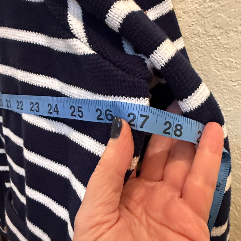 Crown & Ivy Navy and White Striped Cardigan - Picture 7 of 9